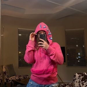 Gucci Pink Embellished Loopback Cotton-Jersey Hoodie